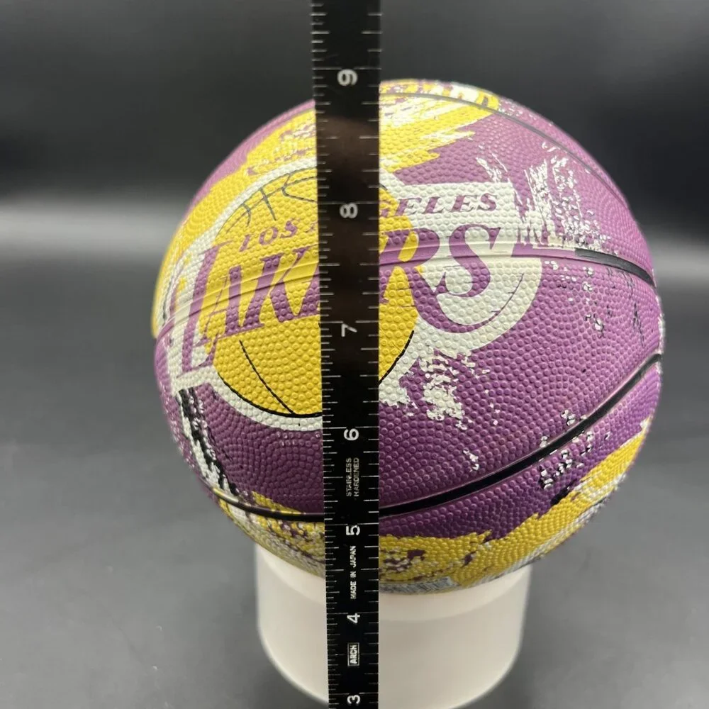 Vtg Spalding/LA LAKERS NBA Souvenir/Kid Toy Mini 7" Basketball; Purple/Yellow - Picture 9 of 9